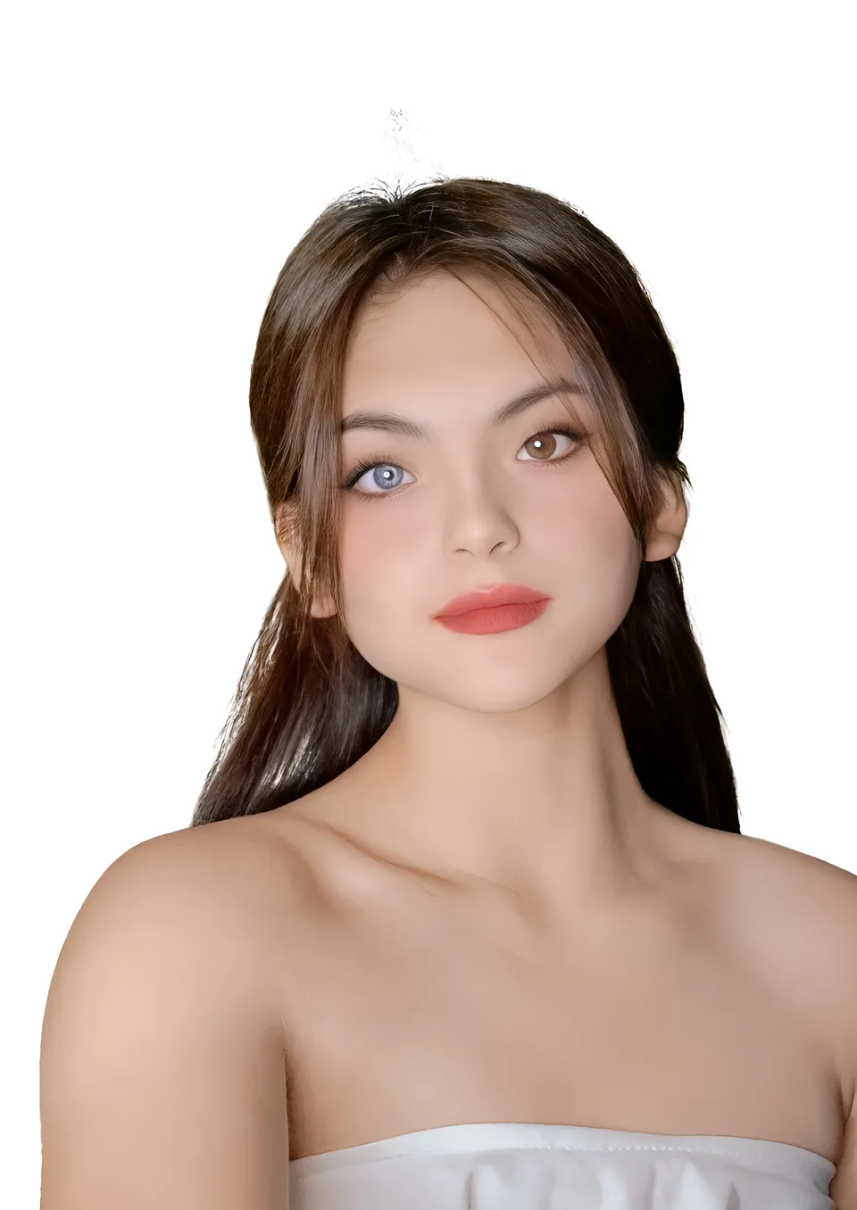 Julia Ostan in white top facing camera against plain background