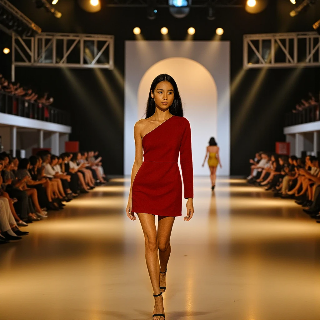 Runway models in Clark, Philippines
